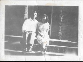 Dad & Mom - Gorham St. steps.jpg
